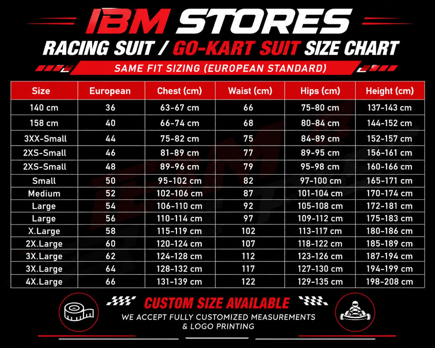 Custom Go Kart Racing Suit – Personalized Karting Suit with Custom Logo | IBM STORES