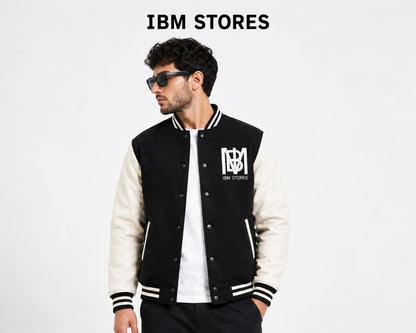 Custom Varsity Jacket for Men – Black & White Letterman Jacket | IBM STORES