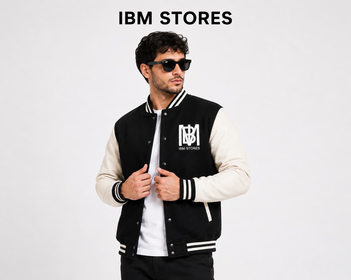 Custom Varsity Jacket for Men – Black & White Letterman Jacket | IBM STORES